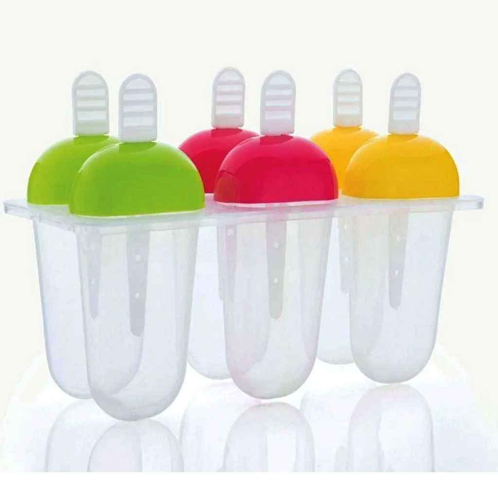 Multicolor Polypropylene Ice Mold Kulfi Maker 6Pcs