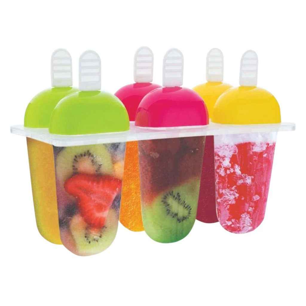 Multicolor Polypropylene Ice Mold Kulfi Maker 6Pcs