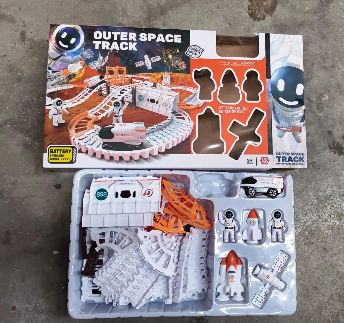 Outer Space Race Track Set for Kids Toys (1 Set) Your Brand