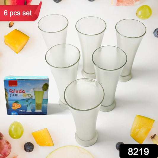 Wukusy Faluda ice cream glasses set of 6 with elegant design for serving desserts and beverages