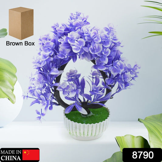 Artificial Flower Plant with Cute Pot – Perfect for Home & Office Decor (1 Pc) Your Brand
