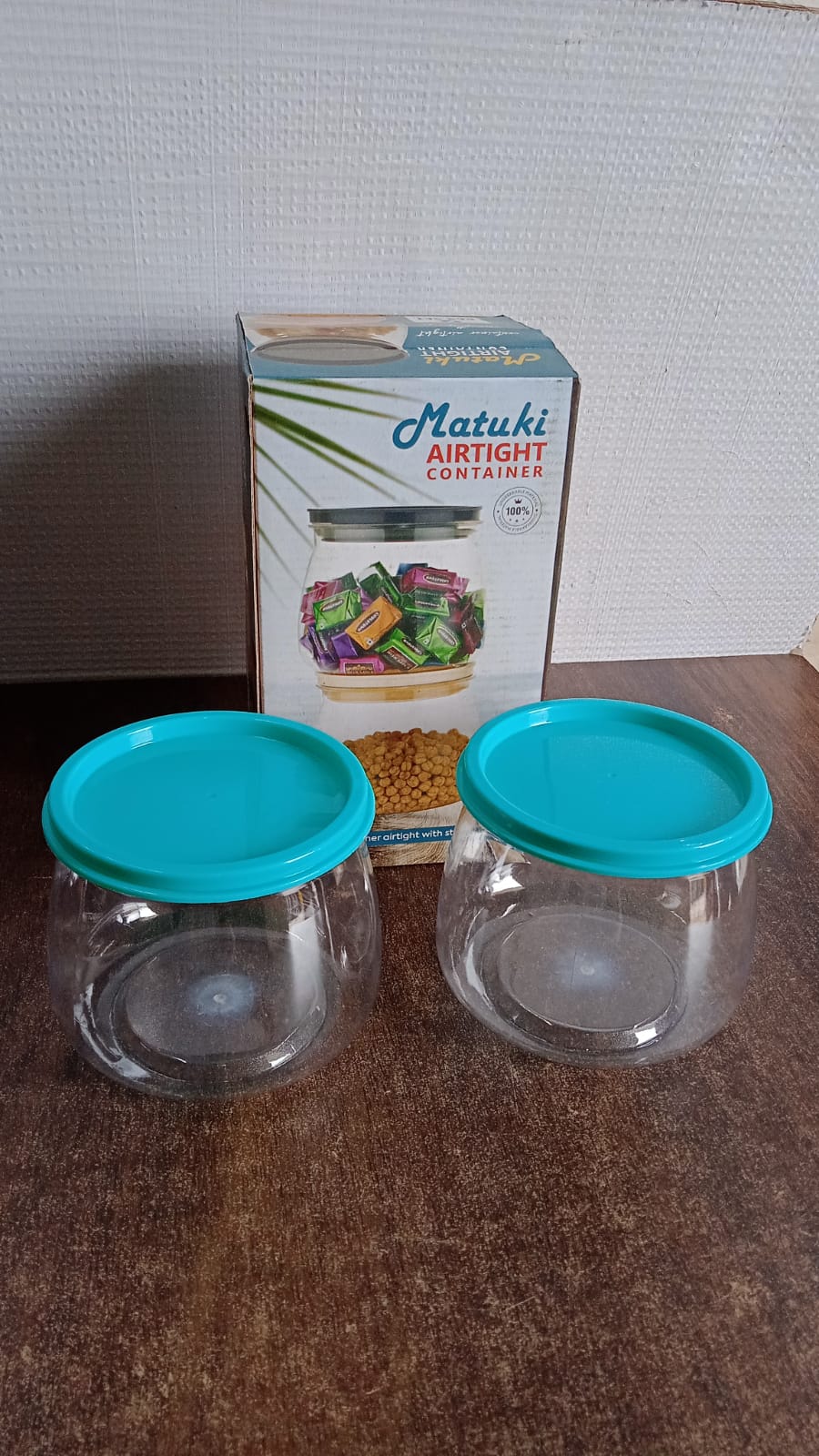 Airtight Storage Containers Set  Approx 900ML (2 Pc) Your Brand