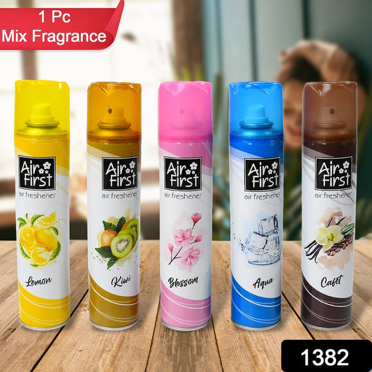 Air Freshener  | Used In Office, Home, Hotels, Banquets, Carpet Etc, Room Spray Air Freshener, Mix Fragrance Lemon, Kiwi, Blossom, Aqua, Cafet (300 Ml Approx / 1 Pc) Your Brand