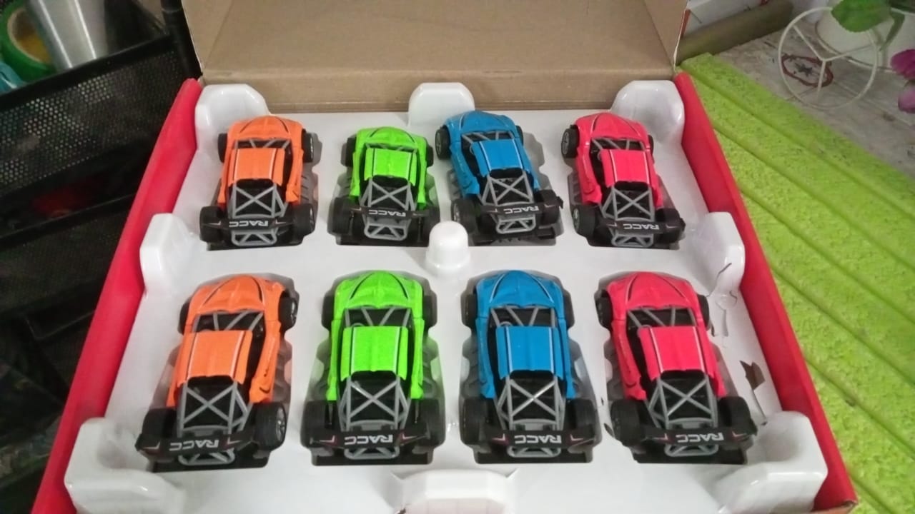 Mini Pull Back Racing Car Widely Used By Kids & Children  (8 Pcs Set / Mix Color) Your Brand