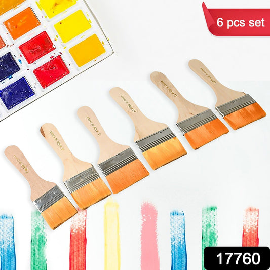 Painting Brush Nylon Pine Brush Tool Board Brush Dusting Cleaning Wall Paint Brush (6 Pc Set) Your Brand
