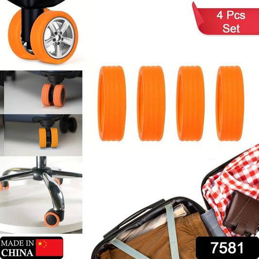 Silicone Suitcase Wheel Covers – Noise Reduction & Protection (4 Pc Set) Your Brand