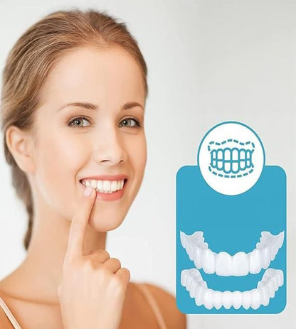 Woman smiling while showcasing flex cosmetic teeth veneers for a bright smile enhancement