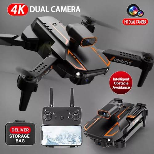 Foldable dual camera drone with 4K resolution and intelligent obstacle avoidance features