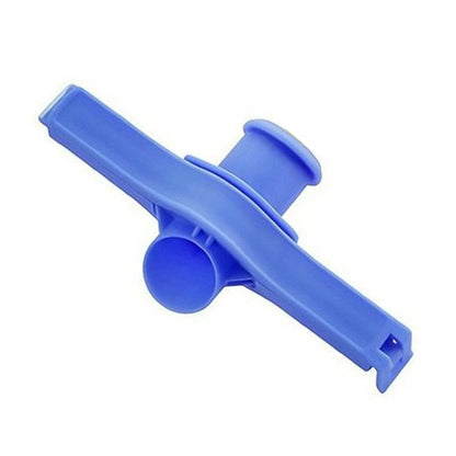 Blue food bag clip seal designed to keep snacks fresh and secure for longer storage