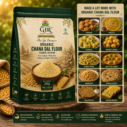 Organic Chana Dal Flour - Coarse Texture