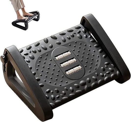 Footrest massage stool with textured surface for foot relaxation and comfort
