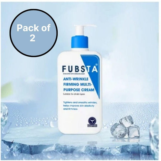 Pack of 2 FUBSTA anti-wrinkle firming cream for all skin types, promotes elasticity and smooths wrinkles