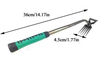 THE GIR FARMER multi function shovel for home gardens with green handle and metal fork head