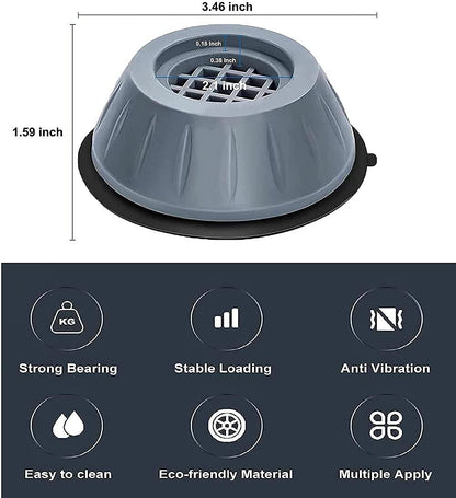 Gray anti vibration pads for washing machine with strong bearing and eco-friendly material