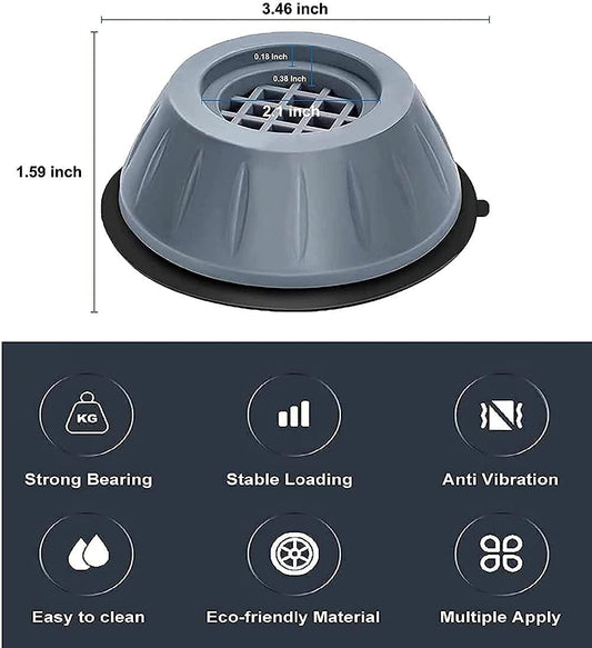 Gray anti vibration pads for washing machine with strong bearing and eco-friendly material