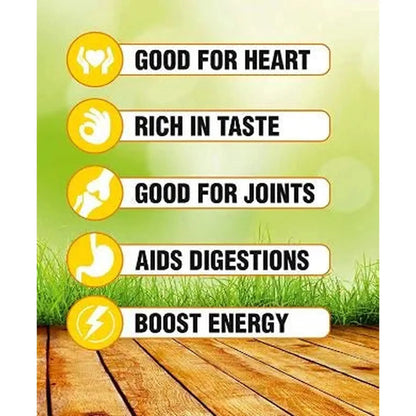 Health benefits of ghee from a2 milk including good for heart, joints, and energy boost