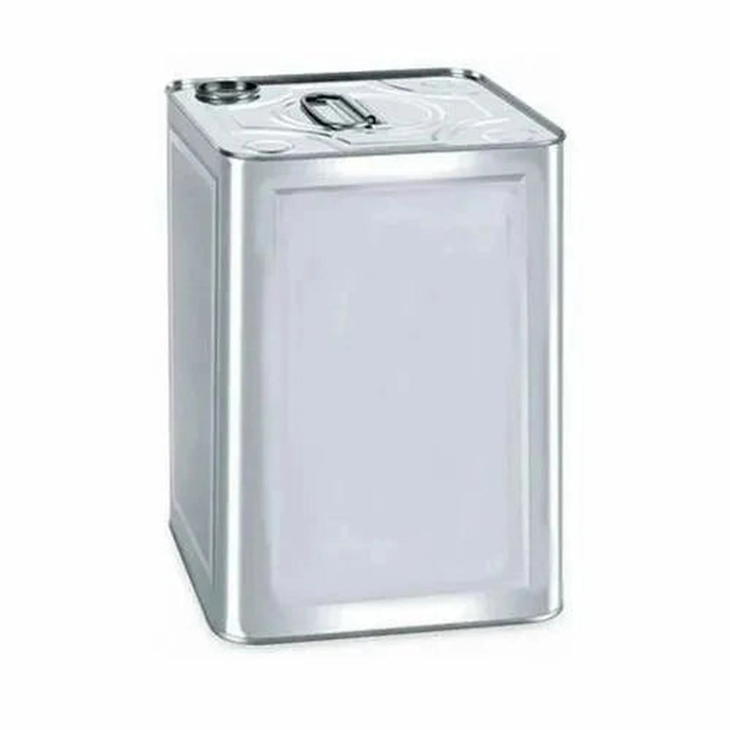 Silver metal canister of organic ground nut oil for cooking and frying