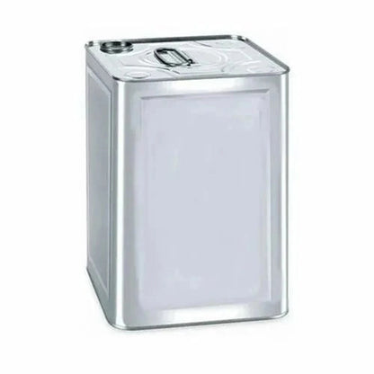 Silver metal canister of organic ground nut oil for cooking and frying