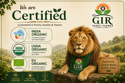 The GIR Farmer groundnut oil, certified organic, promoting purity and quality for healthy cooking