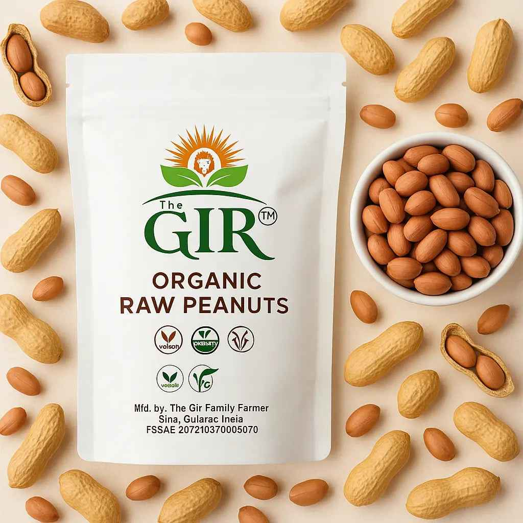 THE GIR FARMER Organic Raw Peanuts - Naturally Grown Snack