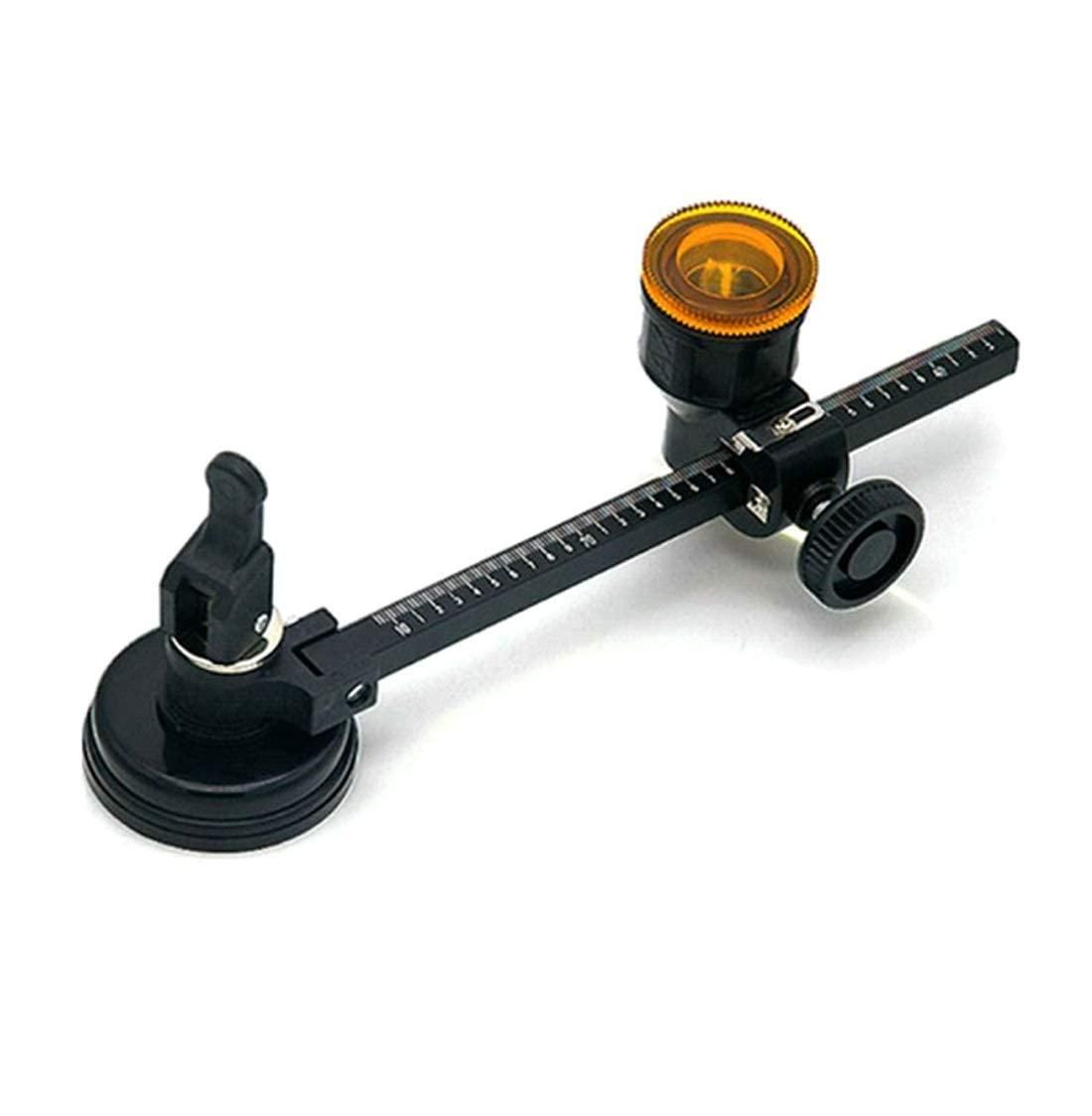 THE GIR FARMER black glass compass cutter tool with adjustable ruler and suction base for precision cutting