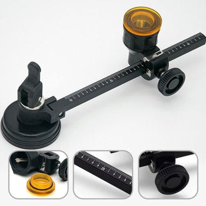 THE GIR FARMER glass compass cutter tool with adjustable ruler and suction base for precise cutting