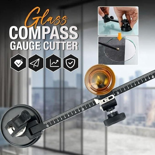 THE GIR FARMER glass compass cutter tool with adjustable ruler for precise circular cuts on glass surfaces