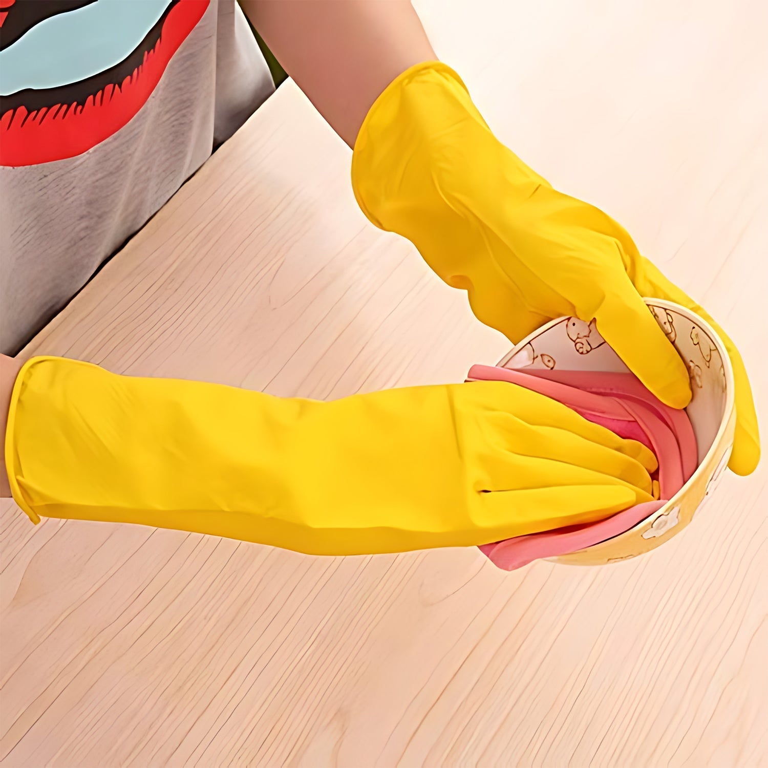 Premium Latex Household Cleaning Gloves (1 Pair) Your Brand