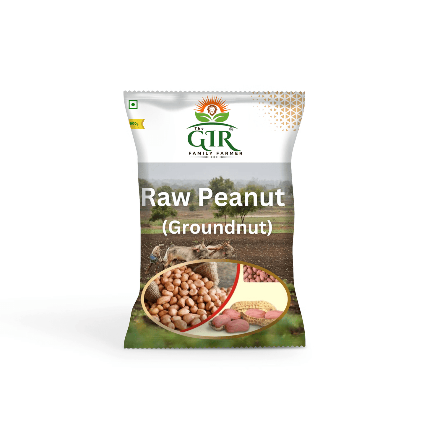 Raw Peanuts 300g pack from The Gir Farmer featuring high-quality groundnuts for healthy snacks