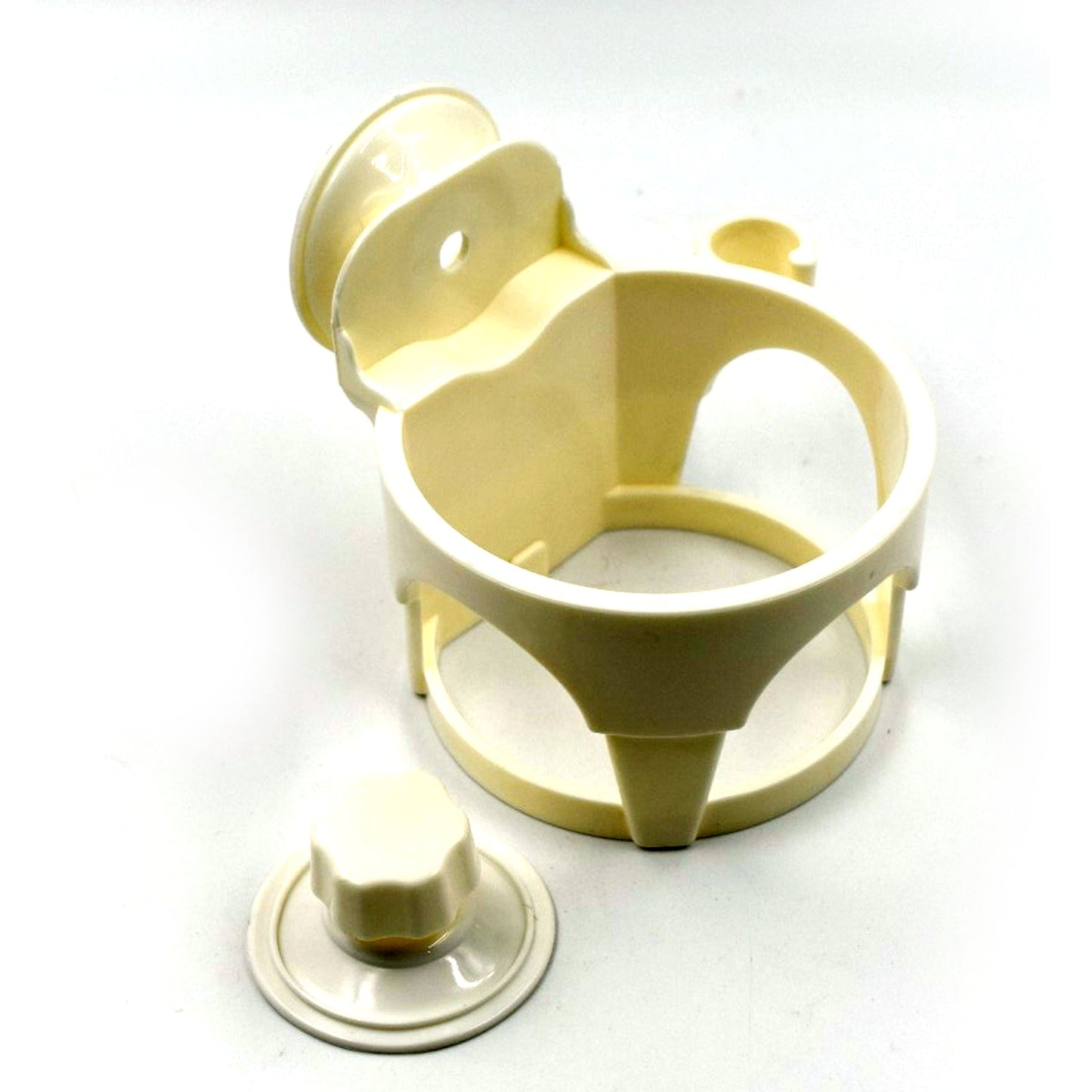 Durable hair dryer holder wall mount in cream color for convenient bathroom storage
