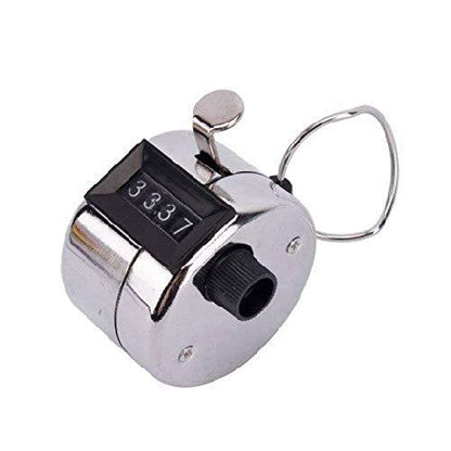 Your Brand handheld tally counter with chrome finish for accurate counting in sports and fitness activities