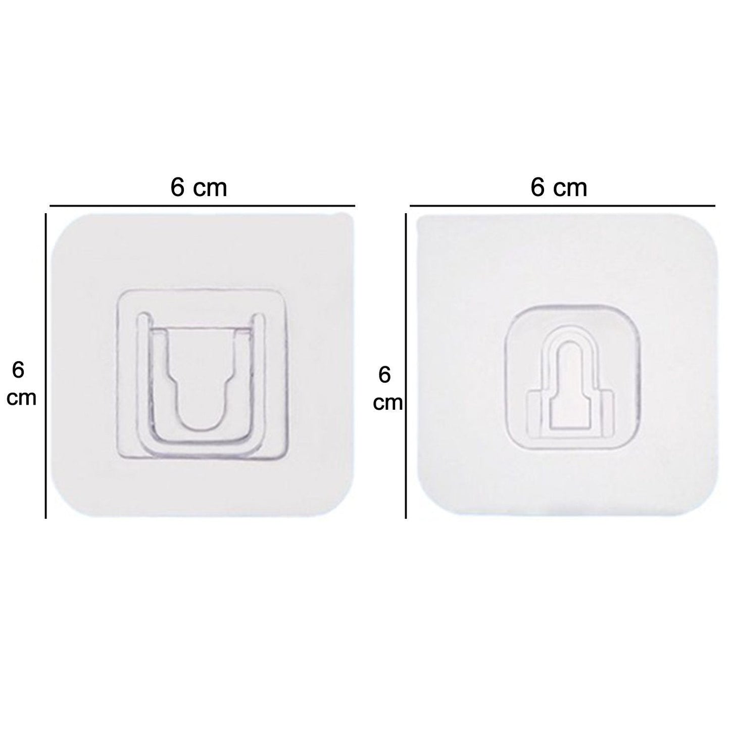 Heavy duty adhesive wall hooks in white, ideal for hanging items securely and easily.