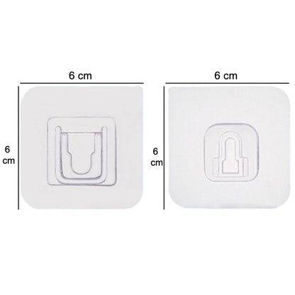 Heavy duty adhesive wall hooks in white, ideal for hanging items securely and easily.