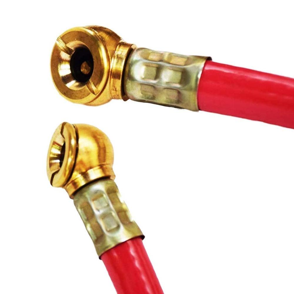 Heavy duty tire inflator gauge with durable brass connectors for accurate tire pressure measurement
