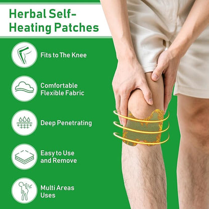 herbal knee pain relief patches providing deep penetrating warmth for effective pain relief