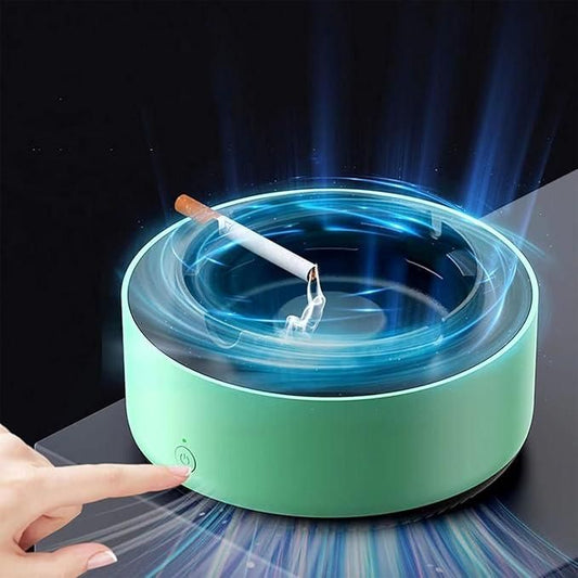 Compact indoor air purifier with filter designed to eliminate smoke and allergens for a cleaner environment