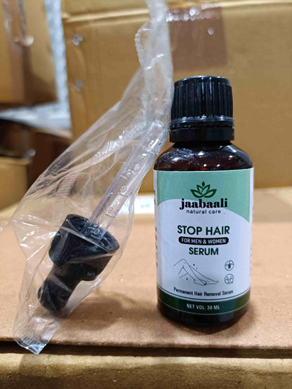 Jaabaali Natural Care Stop Hair Serum 30 ML for Men and Women with Dropper for Permanent Hair Removal Serum