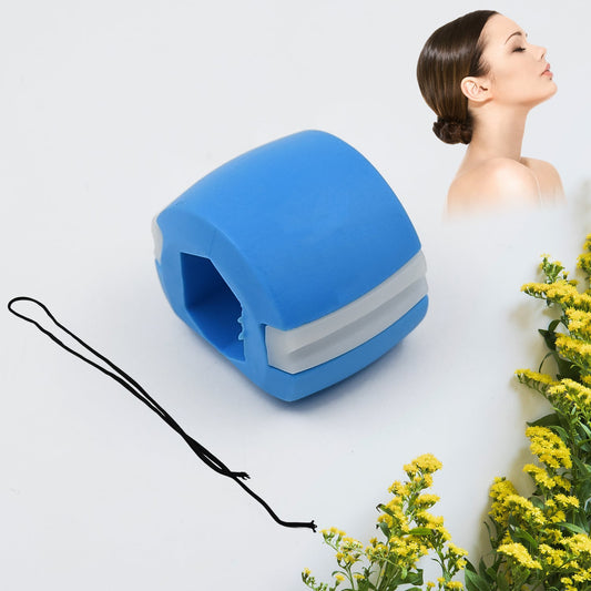 Your Brand blue jaw sculpting tool designed for facial contouring and enhancing jawline definition
