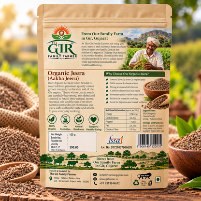 Organic Whole Jeera (Cumin Seeds / Aakhu Jeeru)