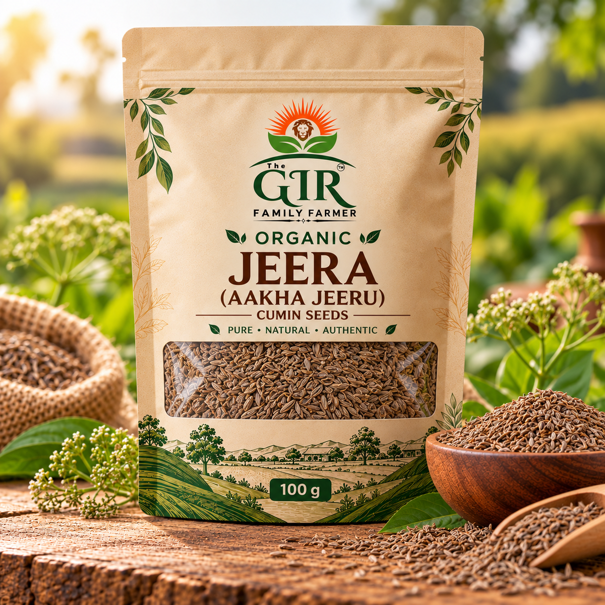 Organic Whole Jeera (Cumin Seeds / Aakhu Jeeru)