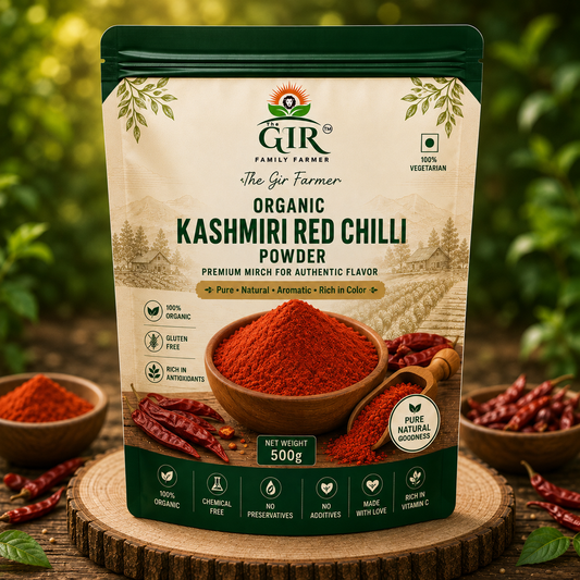 Organic Kashmiri Red Chilli Powder - Premium Mirch for Authentic Flavor