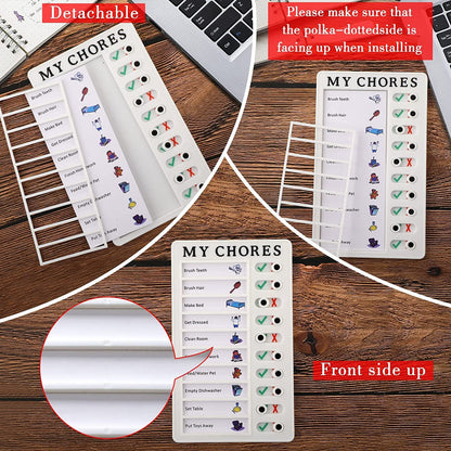Your Brand kids chore chart board featuring detachable sections for task organization