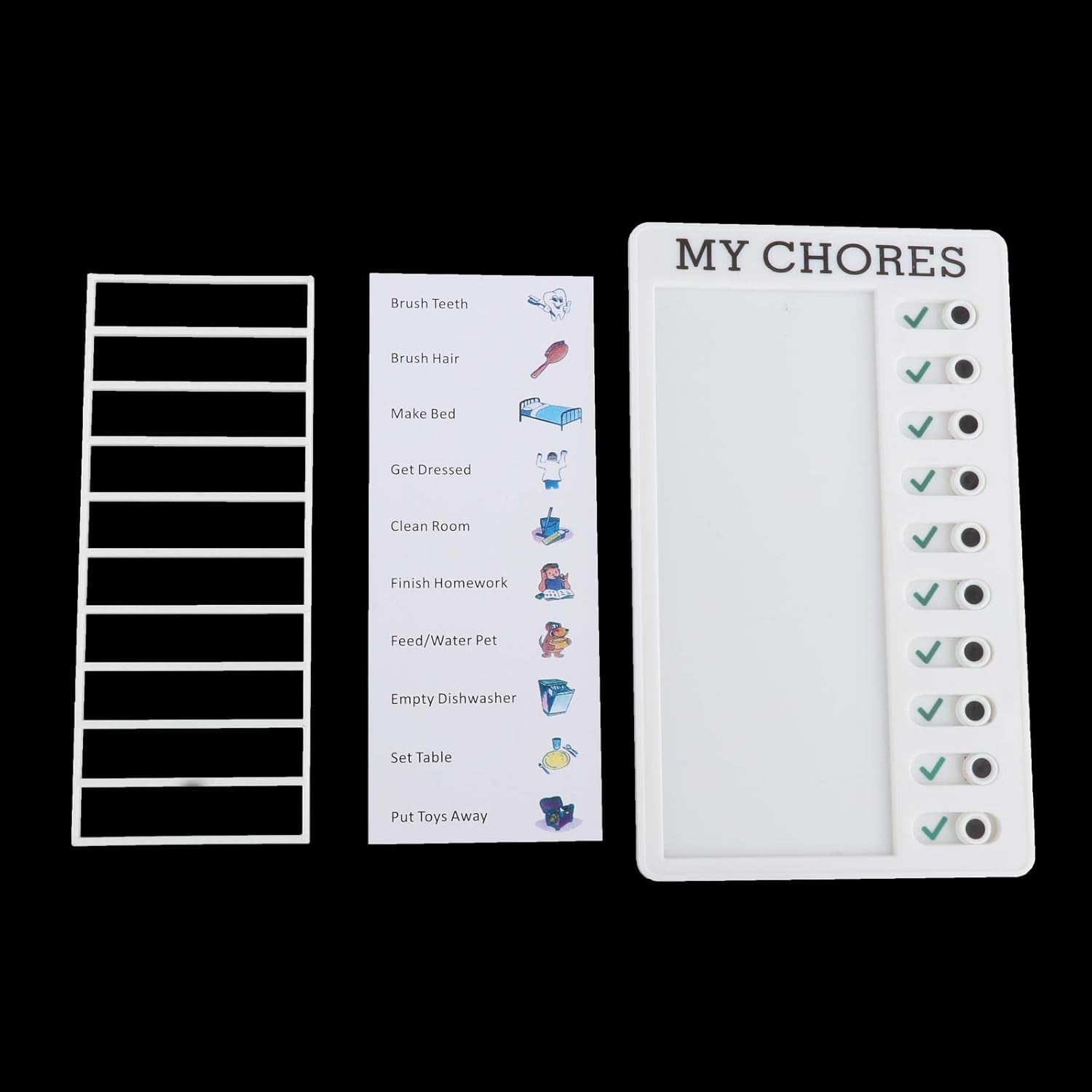 Your Brand kids chore chart board with checklist for organizing daily tasks and responsibilities