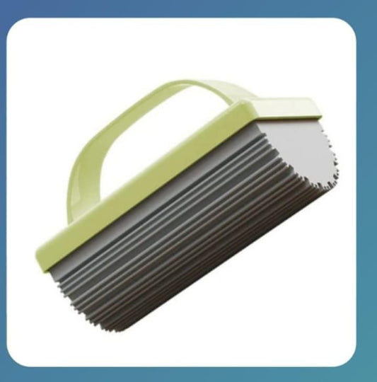 THE GIR FARMER green handheld silicone brush with grey bristles reusable scrubber for kitchen ergonomic handle