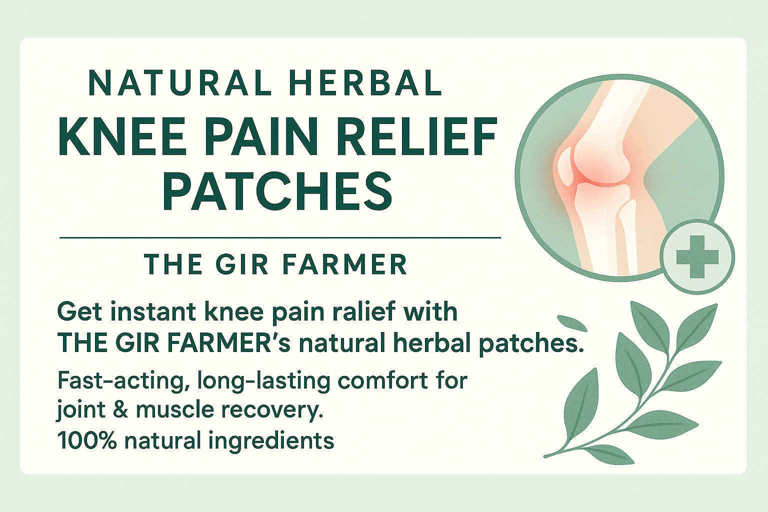 Knee Pain Relief Patches Banner