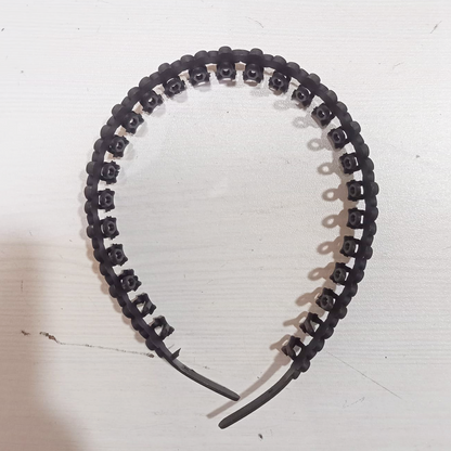 Black Korean style hair accessories plastic headband with round bead design by Amd-Deodap