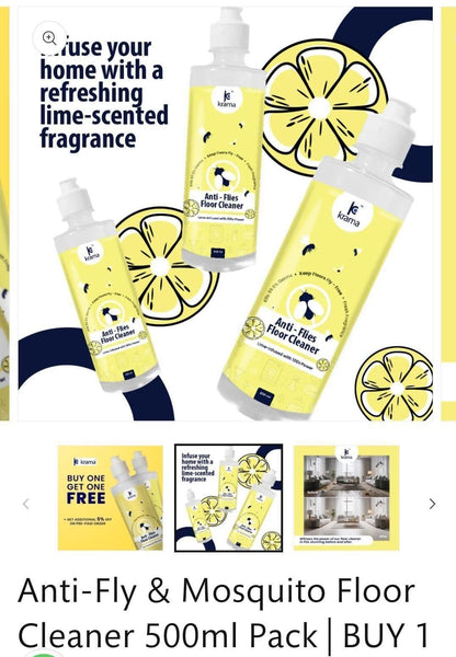 THE GIR FARMER lime scented anti fly floor cleaner bottles label and packaging natural fly repellent pack of 2 home floors