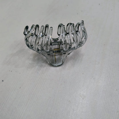Clear large claw clip for thick hair with durable spring mechanism for secure hold