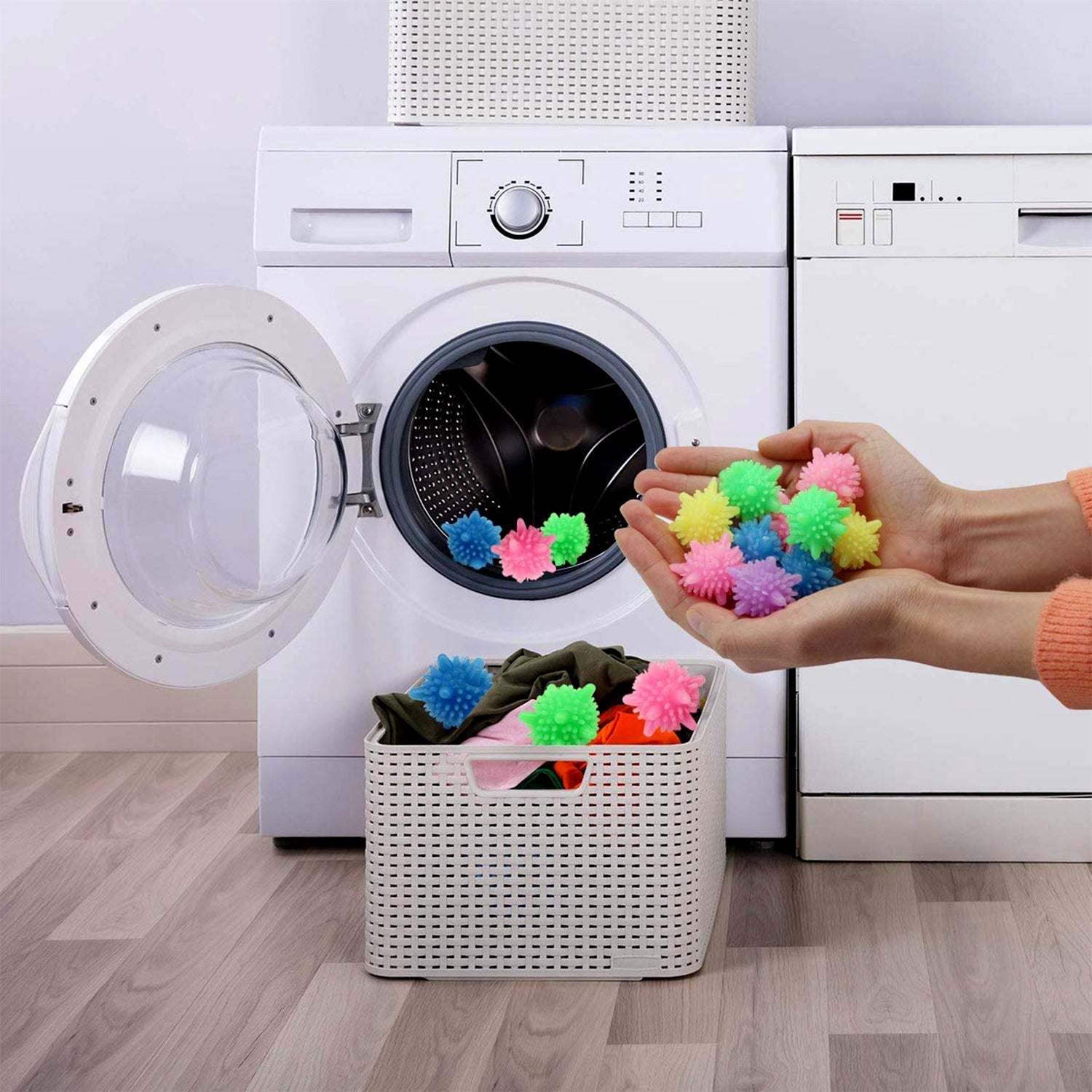 Washing Machine Laundry Reusable Soft Spiky Balls (6 Pc) Your Brand