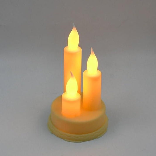 Set of LED candles set with three flickering lights, perfect for creating a cozy ambiance